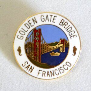 NEW GOLDEN GATE BRIDGE SAN FRANCISCO CA COLLECTIBLE GOLD ENAMEL LAPEL PIN